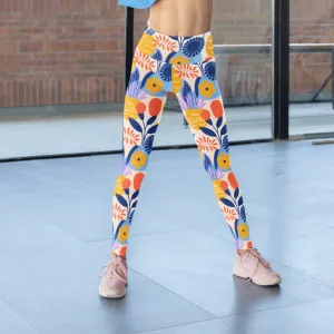 Women Abstract Garden Leggings